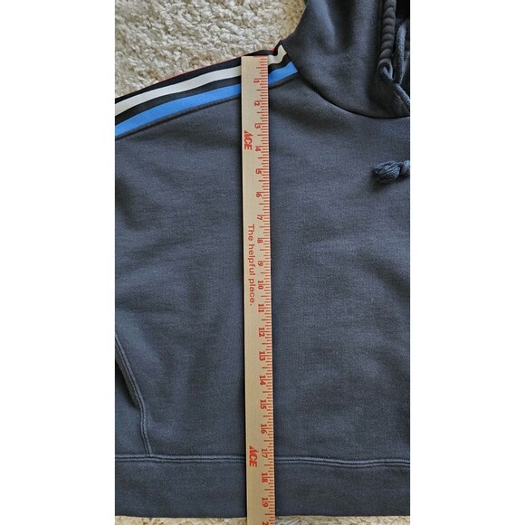 Womens Extra Large Adidas Adicolor Tricolor Trefoil Oversozed Crop Hoodie Black - Picture 11 of 12